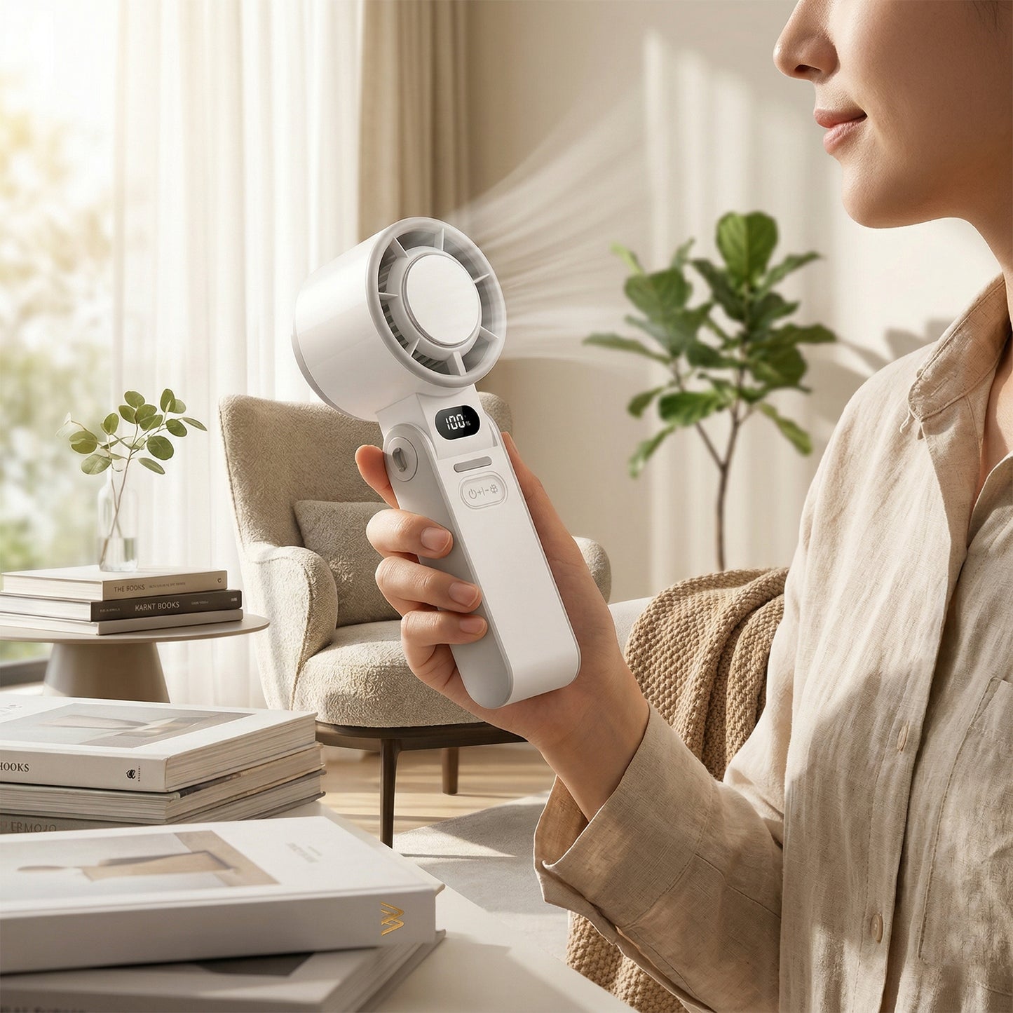 Mini ventilateur portable rechargeable sans fil